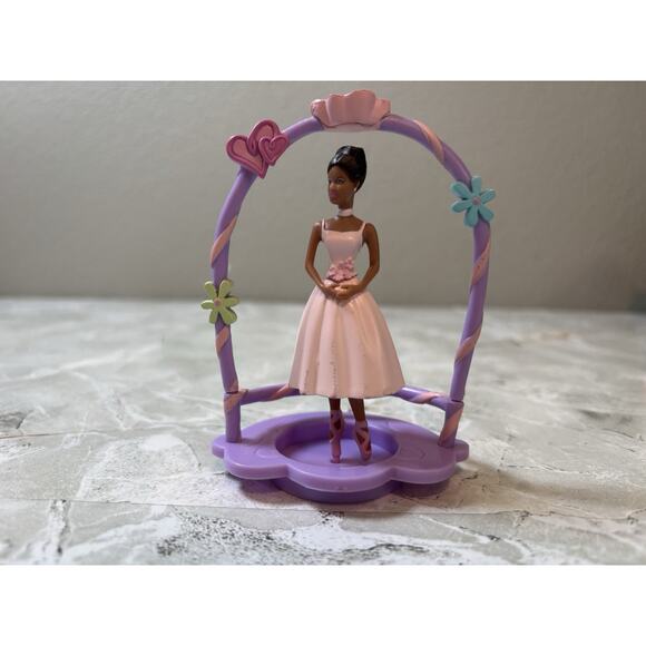 Barbie Ballerina Spinning Cake Topper 2005 Purple Vintage - Picture 1 of 6